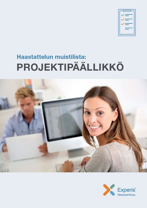 Lataa haastattelun muistilista: Projektipäällikkö - Manpower
